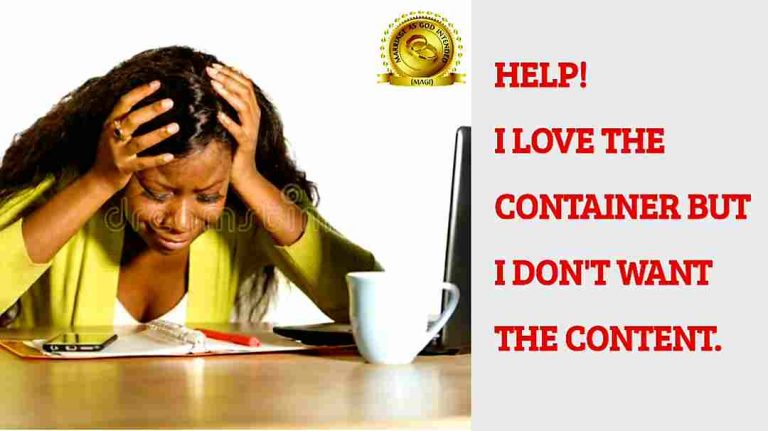 Read more about the article HELP! I LOVE THE CONTAINER BUT I DON’T WANT THE CONTENT.