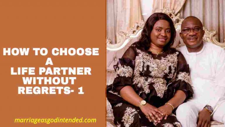Read more about the article HOW TO CHOOSE A LIFE PARTNER WITHOUT REGRETS- 1