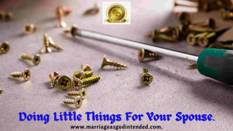 Read more about the article Doing Little Things For Your Spouse.