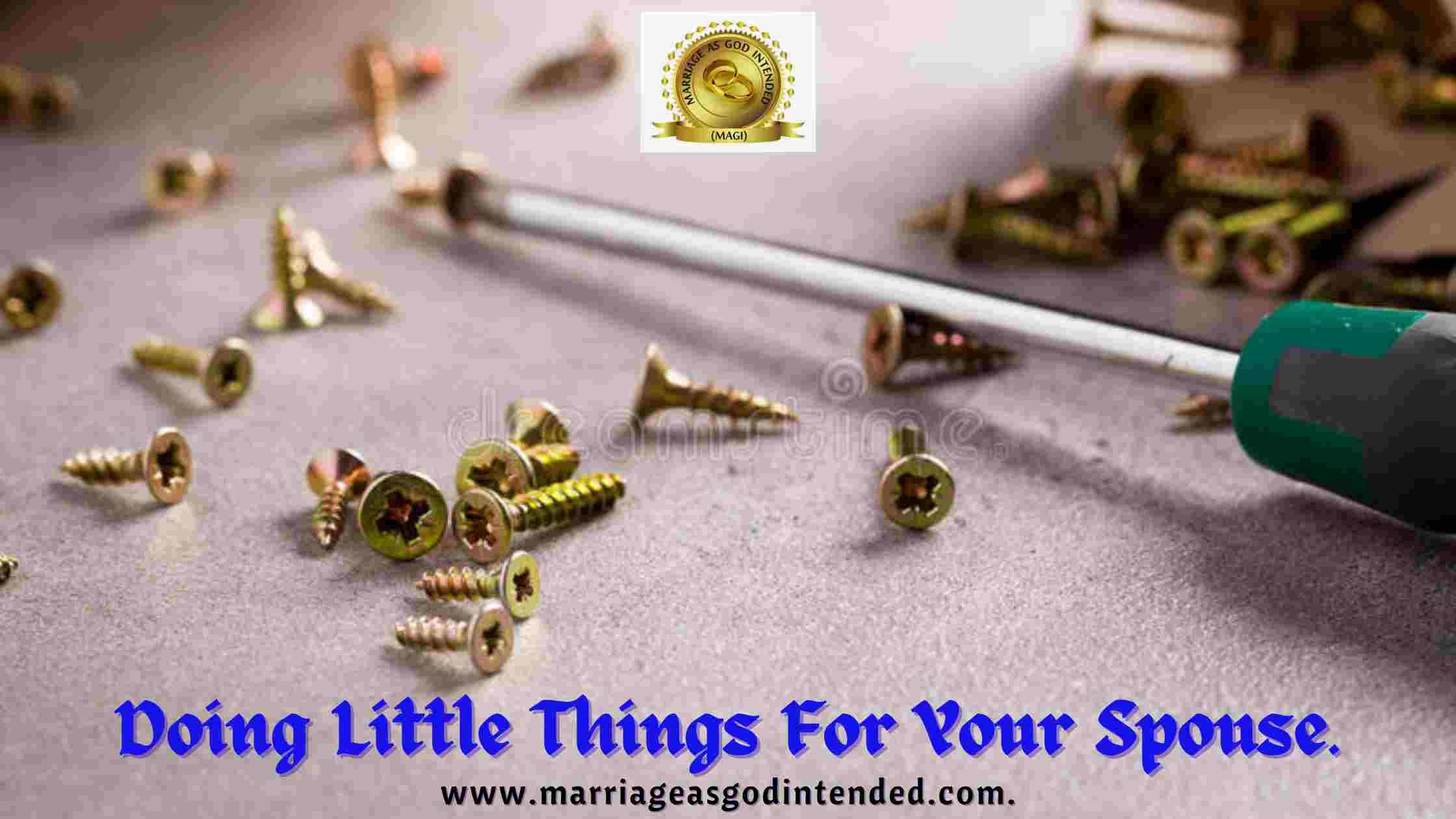 Doing little things for your spouse